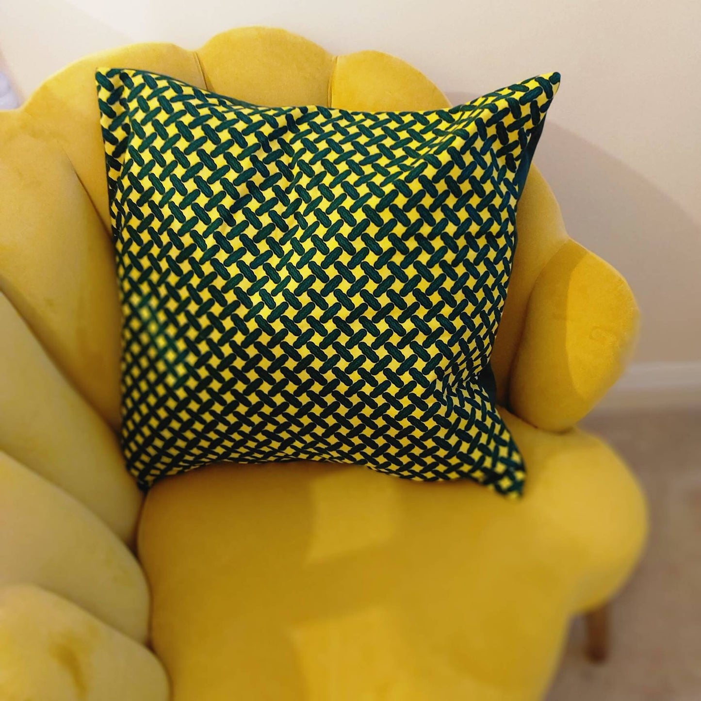 Green & Yellow cushion covers| decorative throw pillows| Ankara cushion covers