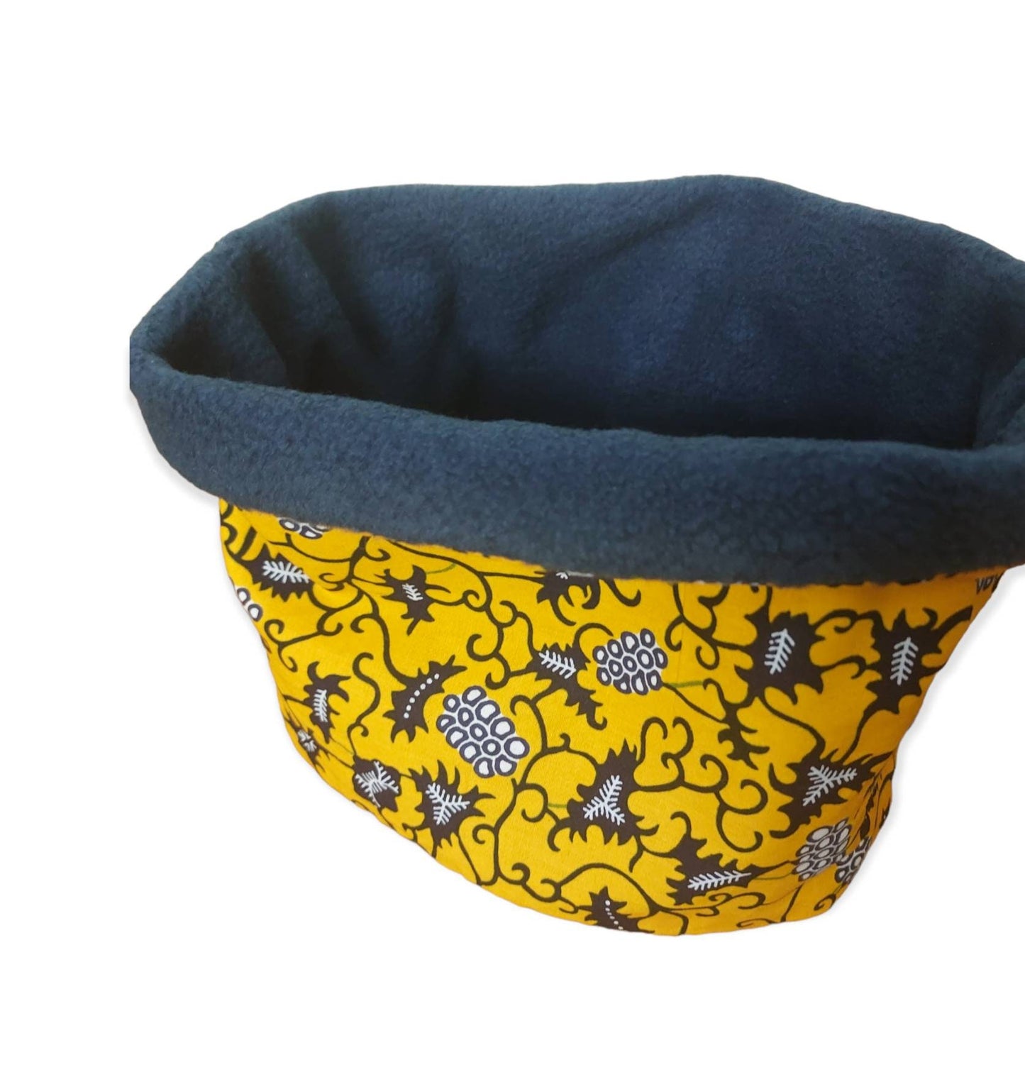 Yellow African wax print neck warmers, Yellow Ankara Fabric snood, winter accessories