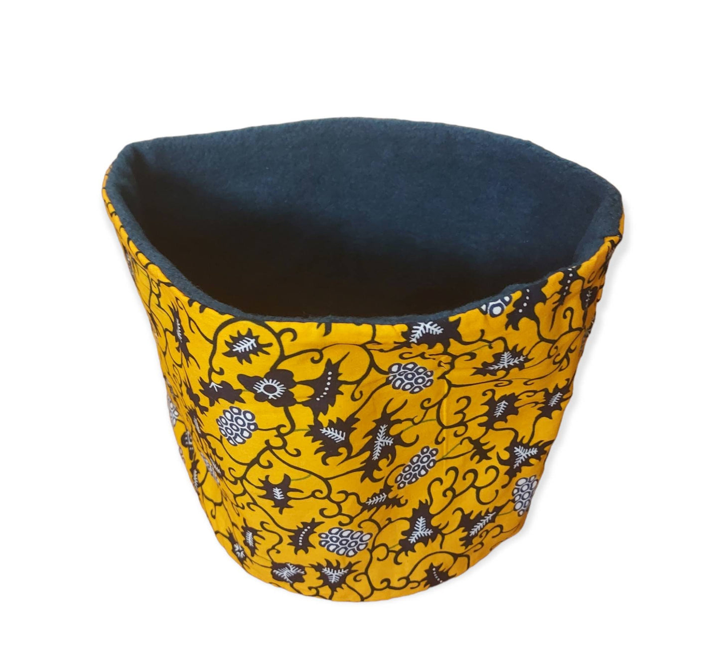 Yellow African wax print neck warmers, Yellow Ankara Fabric snood, winter accessories