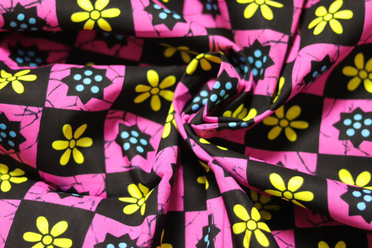 multicoloured floral African Ankara wax printed fabric in 100% cotton sold by the yard, floral colourful cotton fabric