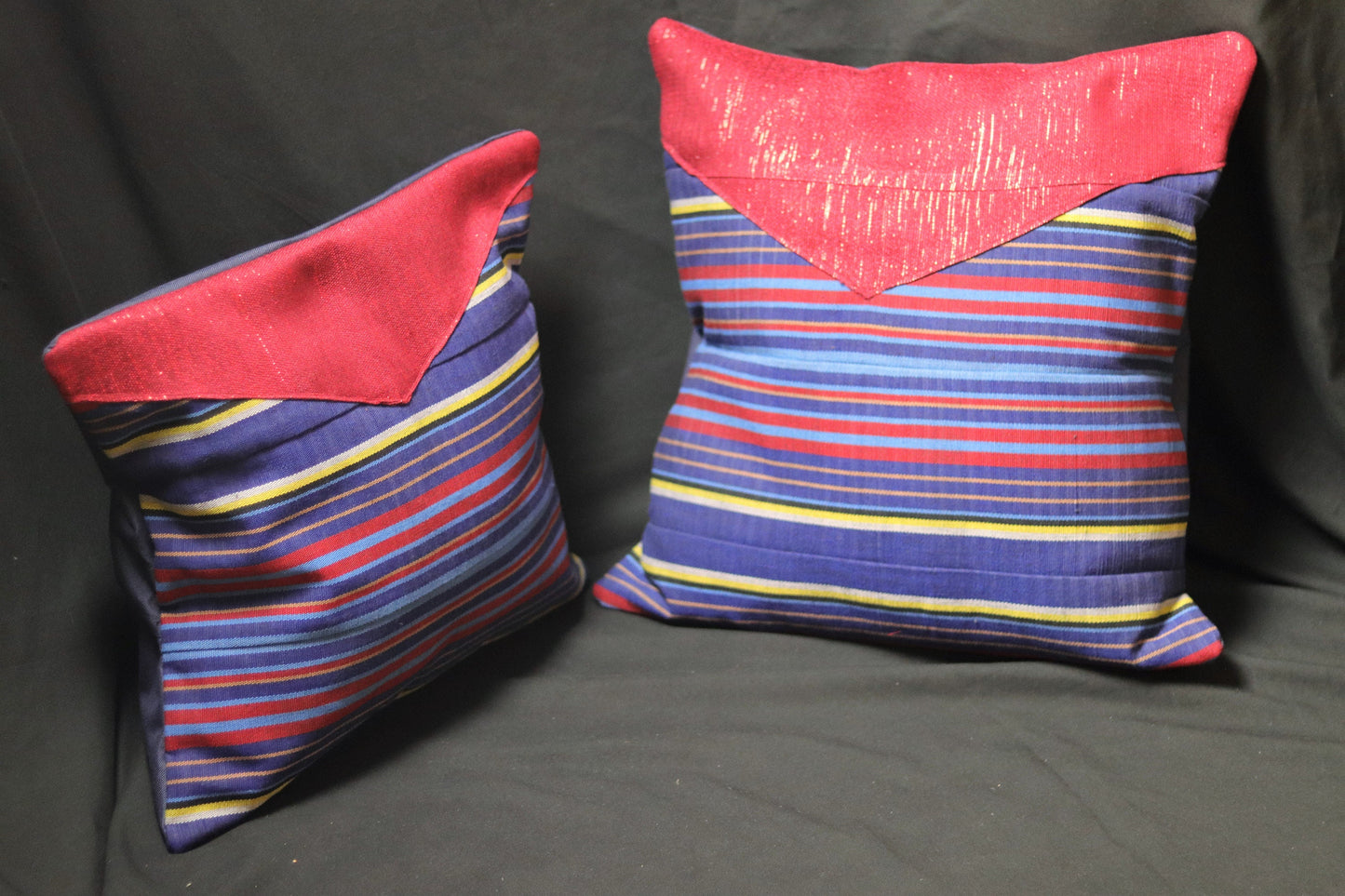 stripes & glitter cotton cushion covers| decorative throw pillows| handmade Aso Oke cushion covers