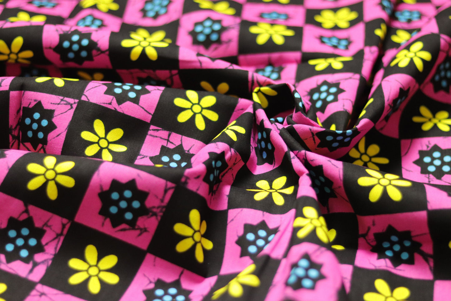 multicoloured floral African Ankara wax printed fabric in 100% cotton sold by the yard, floral colourful cotton fabric