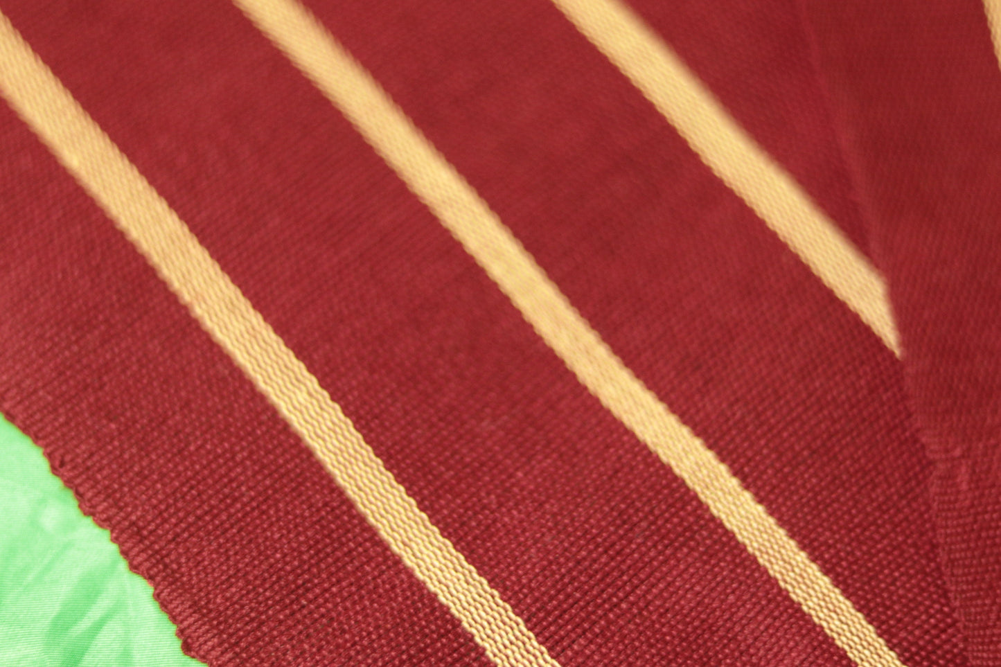 Nigerian hand woven Aso Oke fabric sold by the meter, wine stripe cotton woven fabric