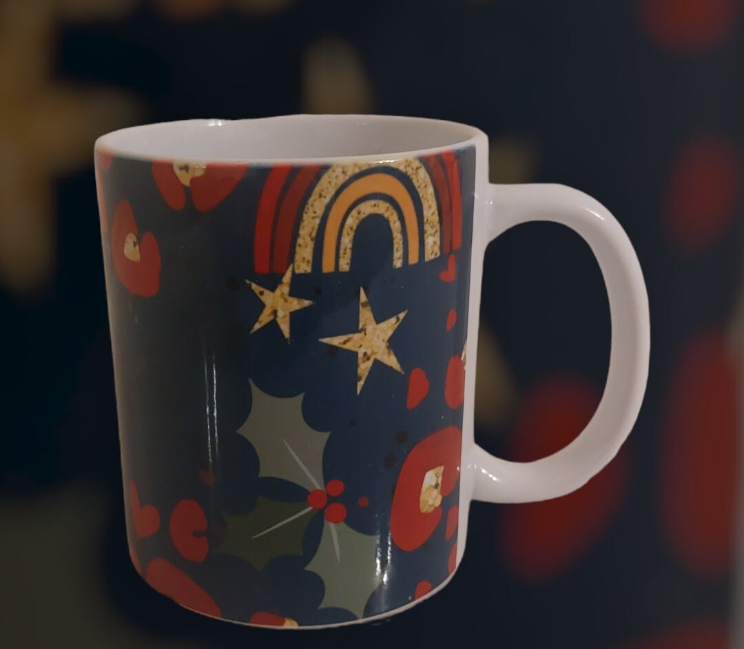 Christmas themed mug, Christmas gift, tea mug